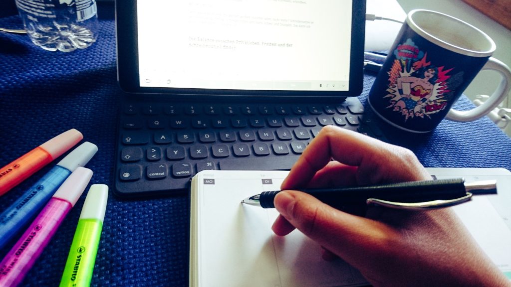 Schreibroutine vs Privatleben: “the struggle is real”