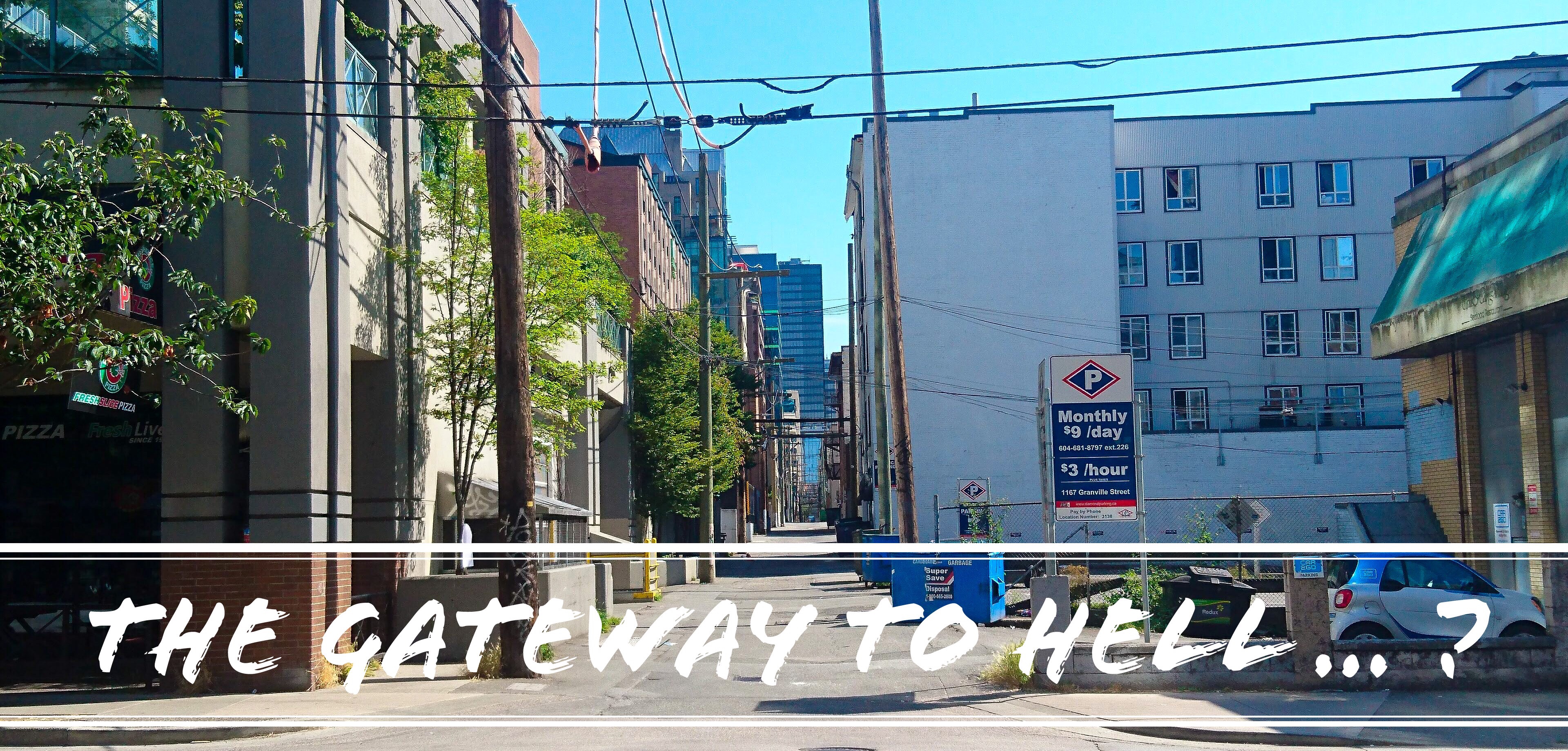 Bild einer Alley aus Vancouver in Kanada an einem schönen Sommertag. 